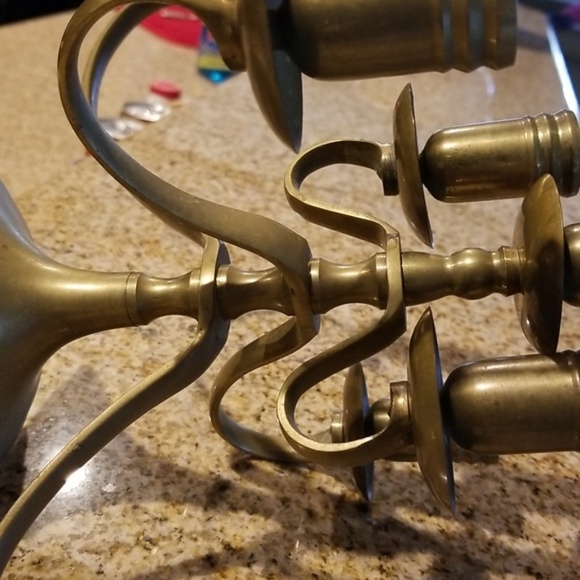 Vintage Candelabra Solid Brass 7 candlestick holder - Picture 4 of 4